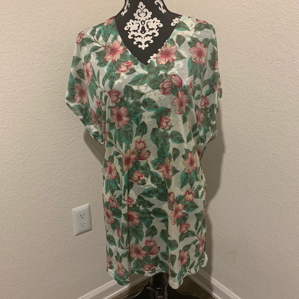H&M floral swim cover up